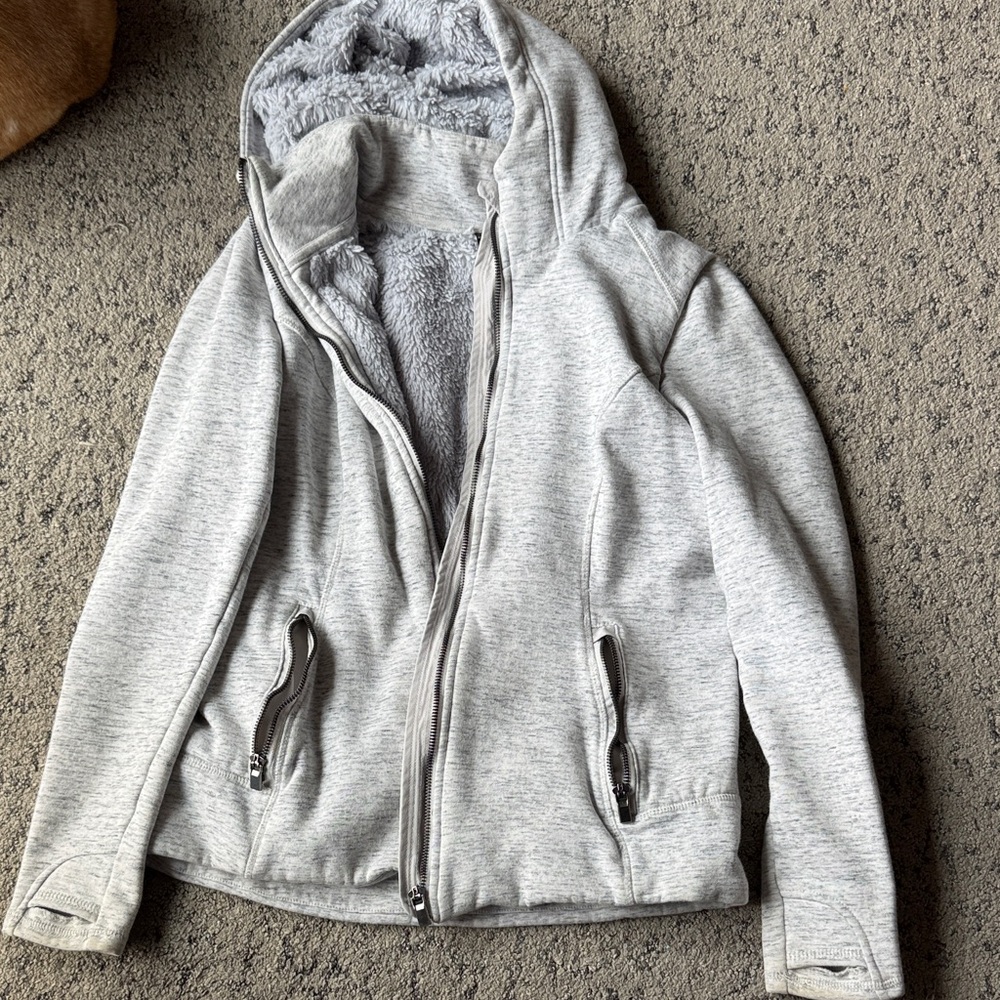 90 Degree By Reflex Heather Gray Fleece Hoodie